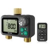 RESTMO Remote Control Brass Sprinkler Timer for Outdoor Hose Faucet
