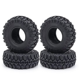 RCHUBAM - 4 neumáticos de goma micro de 1 pulgada para 1/18 TRX4M Axial 1/24 SCX24 Deadbolt Bronco RC Crawler Car (A-58 mm)