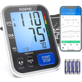 RENPHO Blood Pressure Monitor for Home Use - Large Cuff with Large Display