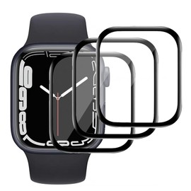 Screen Protector for Apple Series 9/8/7 45mm, KZIOACSH 3 Pack 3D Curved Edge Anti-Scratch Shatterproof Protective Film Flexible PMMA Soft Max Coverage HD Clear Ultra-Thin Bubble Free Screen Cover