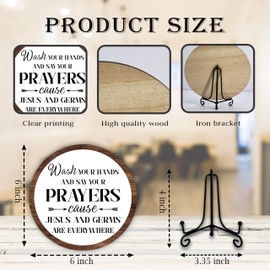 Funny Bathroom Decor, Wash Your Hands Sign, Modern Farmhouse Bathroom Decor, Hand Washing Signs For Home, Restroom Decor Plaque With Stand, Half Bath Decor, Farmhouse Rustic Bathroom Decor-40