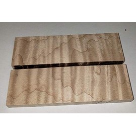 White's Woods Curly Hard Maple Knife Scales (3/8"x1.5" x5) - 2 Pack