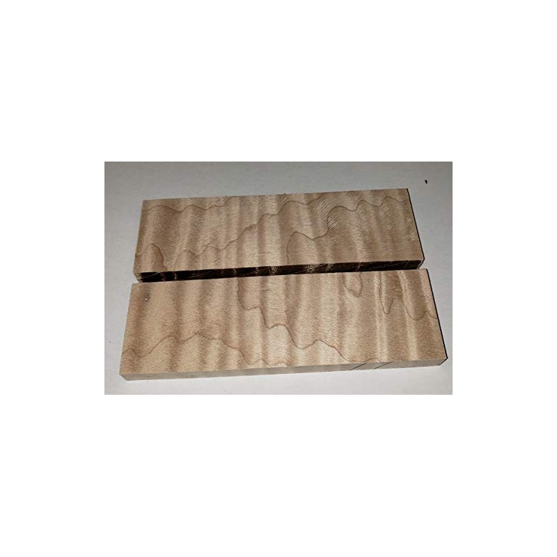 White's Woods Curly Hard Maple Knife Scales (3/8"x1.5" x5) -