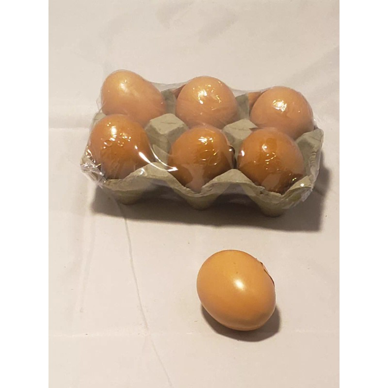 Brown Resin Large Chicken Egg - sold individually -2.25" H