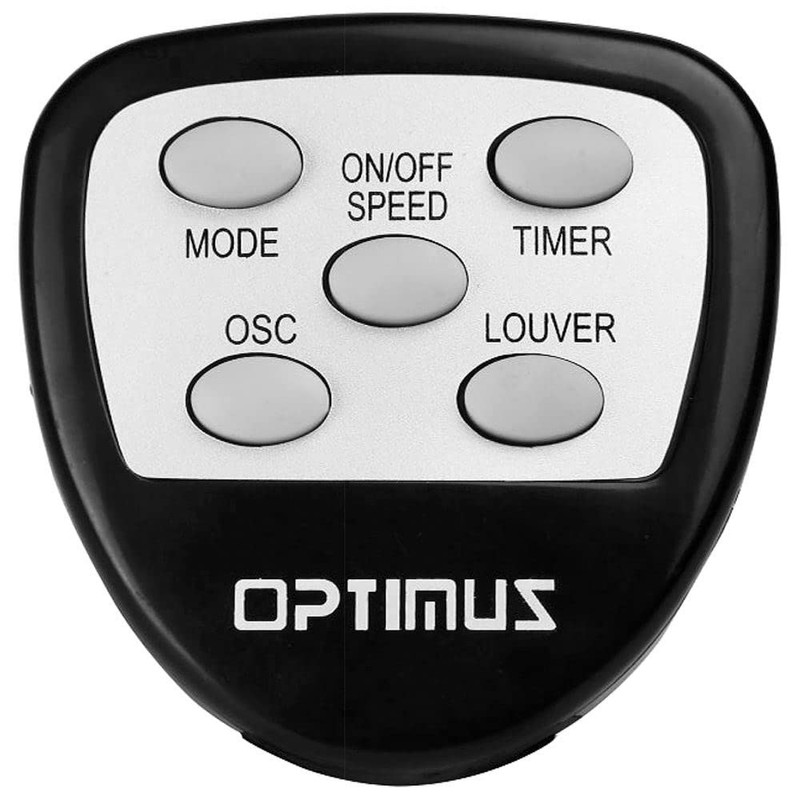 Optimus F-7508 14" Louver Rotating Oscillating Pedestal Air Circulator, Remote,