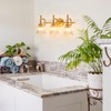 CVKASH 3-Light Bathroom Vanity Light Fixtures Over Mirror,Brushed Gold Modern
