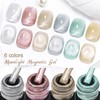MEET ACROSS Magnetic Cat Eye Gel Polish - Long-Lasting, Multi-Color