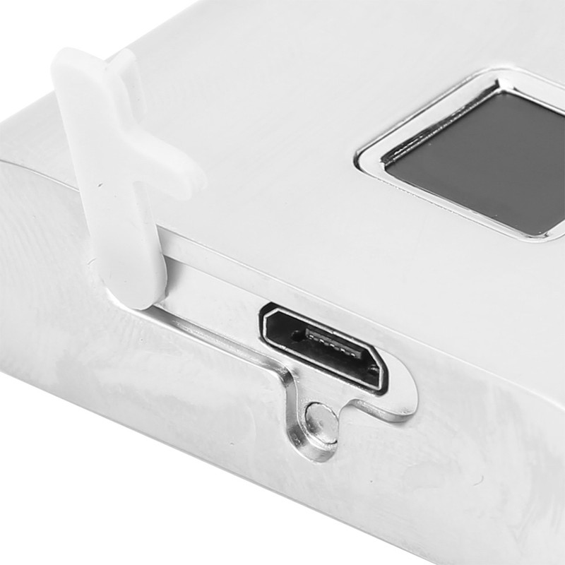 Smart Fingerprint Padlock USB Rechargeable Security LED Lock for Backpack