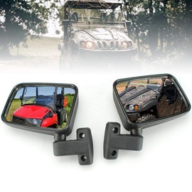 Chikia Hisun Pair L+R Side View Mirror Replacement for Hisun UTV 400 500 700 800,Massimo 500 700,Coleman 500 700,Axis 500 700,Uforce 550,Uforce 800,Zforce 500 800 1000（without mounting hardware）
