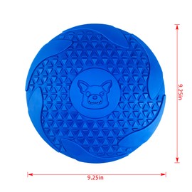 YEAHDORIMI Natural Rubber Flying Disc Dog Toy，Suitable for Playing Outdoors, on The Beach, in The Courtyard（Blue）