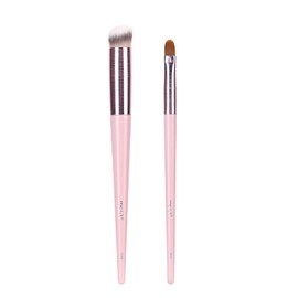 MSQ 2-Piece Concealer Brush Makeup Brush Set, Even Application, Less Irritation, Easy to Use, Time-Saving Makeup, Suitable for Beginners, Popular Makeup Brush, Smudge-Resistant Base Makeup, Suitable