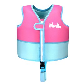 Wenlia Kids Swim Vest, Float Jacket Toddler Buoyancy Vest Neoprene Swimming Jacket with Crotch Strap for Boys Girls Age 2-6 Years/26-46 Lbs