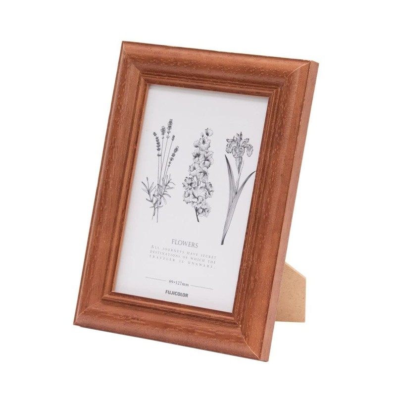 FUJICOLOR Photo Frame, Picture Frame, Wood, 4222L, Large, Brown