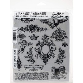 Tim Holtz - Stampers Anon Cling RBBR Stamp Set ELEM, Urban Elements