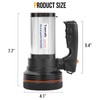 Vanvale Rechargeable Searchlight Handheld LED Tactical Flashlight with Handle Spotlight