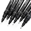 Uni Pin - Set of 6 drawing pens - black