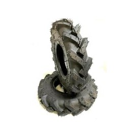 Two- 4.00-4 Tubeless 4ply Lug Garden Tires, Go Karts, Lawn Mower, Bikes, Durable Construction for All-Terrain Use, Enhanced Traction for Precision Handling in Gardens and Trails 400x4, 400-4