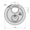 BASI Safety Hasp with Stainless Steel Round Shackle Lock |