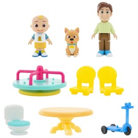 CoComelon Deluxe Pop n' Play House - Transforming Playset - Features JJ, JJ’s Dad, Bingo The Puppy, and Home Accessories – Toys for Kids, Toddlers, and Preschoolers