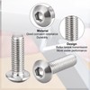 sourcing map M5x40mm Machine Screws Hex Socket Round Head Screw