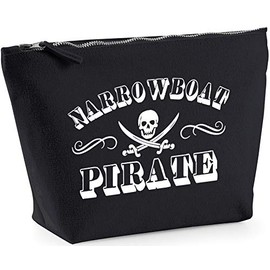 Hippowarehouse Narrowboat Pirate printed make up cosmetic wash bag 18x19x9cm