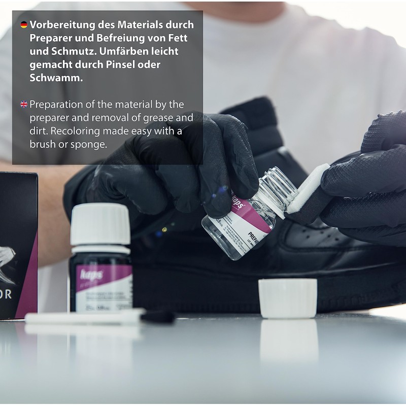 Dye With Primer For Natural And Synthetic Leather Shoes, Kaps