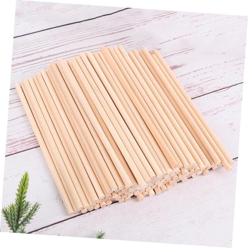 CORHAD Long Wooden Craft Sticks 50pcs Macrame Dowel Rods for