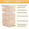POLLIBEE Bee Hive,10 Frame Bee Hives Boxes Starter Kit, Langstroth