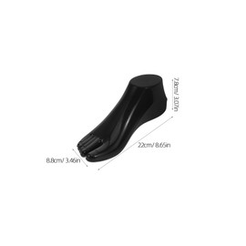 GLEAVI 2 Pairs Plastic Foot Models: Inserts Sock Display Holder Model Tools Shoes Support For Ankle High Shoes (Black)