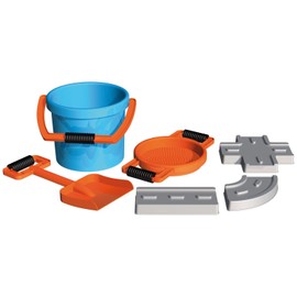 Lena 05443 – Sand Set Road Construction, 6 Pieces, Blue/Orange