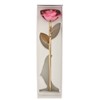 24K Gold Rose Dipped Golden Leaves Girlfriend Wife Valentine's Day