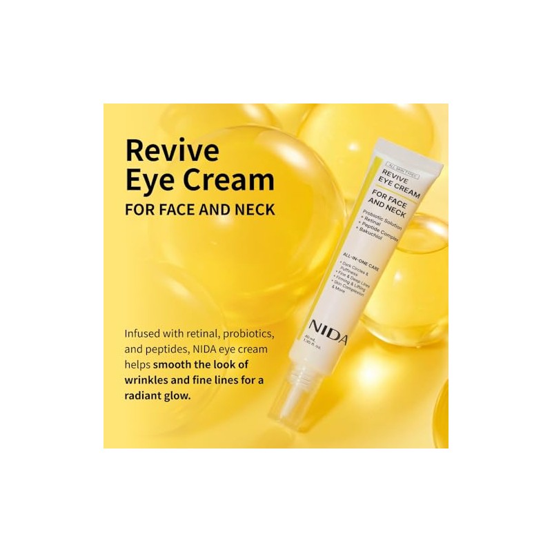 NIDA Revive Eye Cream For Face And Neck | Probiotics