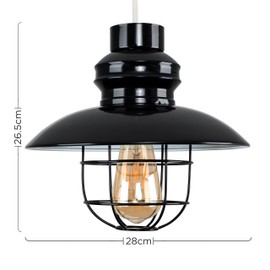 MiniSun MiniSun Modern Black Metal Fisherman's Style Ceiling Pendant Light Shade