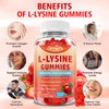 2 Pack L-Lysine 1000mg Gummies, Chewable Lysine Supplement for Adults