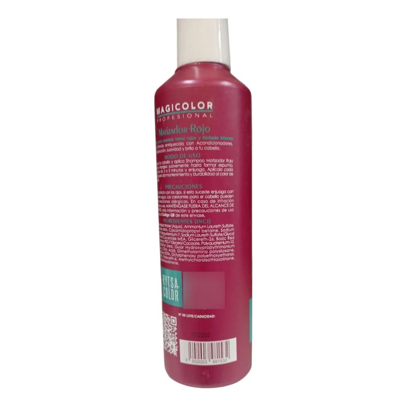 Shampoo Matizador Magicolor Rojo Y Fantasia Intensa 315 Ml.