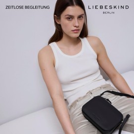 Liebeskind Berlin Luka Women's Shoulder Bag - Leather Cross Body Bag with Adjustable Shoulder Straps - Small Women's Shoulder Bag, Compartments with Zip - Shoulder Bag Black, Sandcastle, Unit size