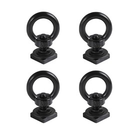 BESULEN 4 Sets T Track Mount Tie Down Anchor for Roof Rack, M8 Stainless Steel Heavy Duty T Bolt Eye Nut Tie Down Rings, Roof Rack Anchoring Kit for Holding Bungee Cord Rope, Universal Fit