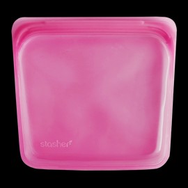 Stasher - Plastic-Free Sandwich Bag - Raspberry