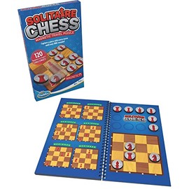 ThinkFun Solitaire Chess - Rompecabezas magnético de viaje – Juego de lógica atractivo y juguete STEM para niños y adultos | Mejora la resolución de problemas y el pensamiento estratégico | Ideal para