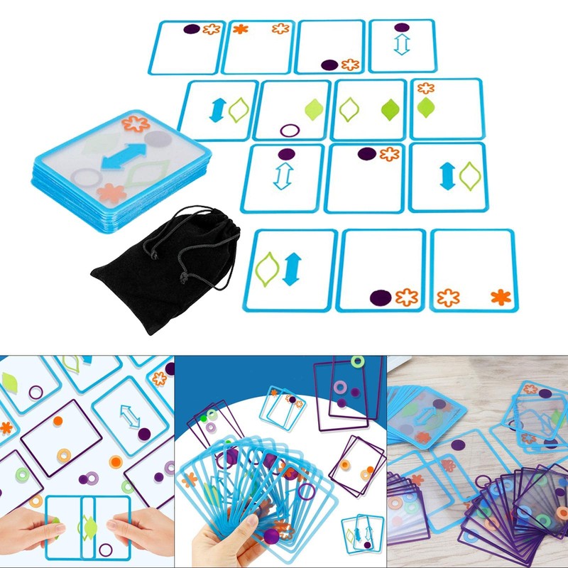Harilla Overlap Card Game Swish Toy Set Spatial Logical Thinking