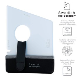 Swedish Ice Scraper - 6mm Ice Blue with Neoprene Holder