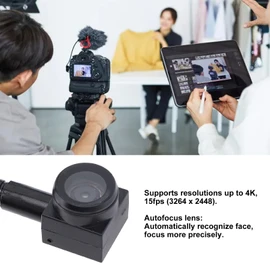 Center Cam Middle Screen Webcam, 4K 15fps 8MP Autofocus Eye to Camera, Center Screen Webcam, Plug & Play USB Webcam for Video Conferencing Live Streaming, Built in Microphone
