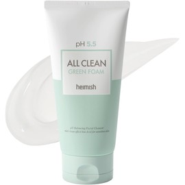 HEIMISH pH 5.5 All Clean Green Foam Limpiador Facial Hidratante con Aminoácidos, Espuma Suave, 150 g