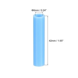 uxcell 8pcs Silicone Straw Tips, Metal Straw Covers, Soft Reusable Straws Tips Fit for 6mm/0.24" OD Stainless Steel Straws (Sky Blue, 42mm Long）