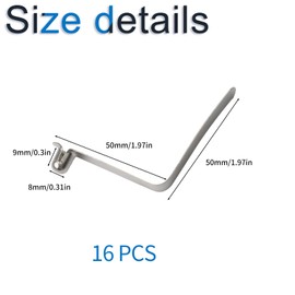 INCREWAY Tent Pole Clips, 16Pcs Kayak Paddle Spring Snap Clips, Stainless Steel Tent Pole Push Button Spring Clips for Camping Kayak Paddle Tent Pole, 8mm