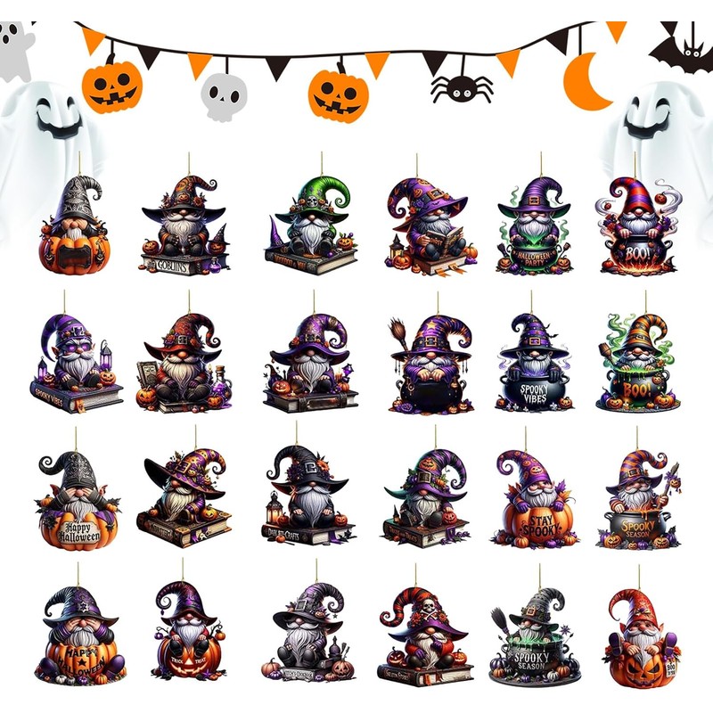Calendario de Adviento Halloween 24 días – Decoración festiva con