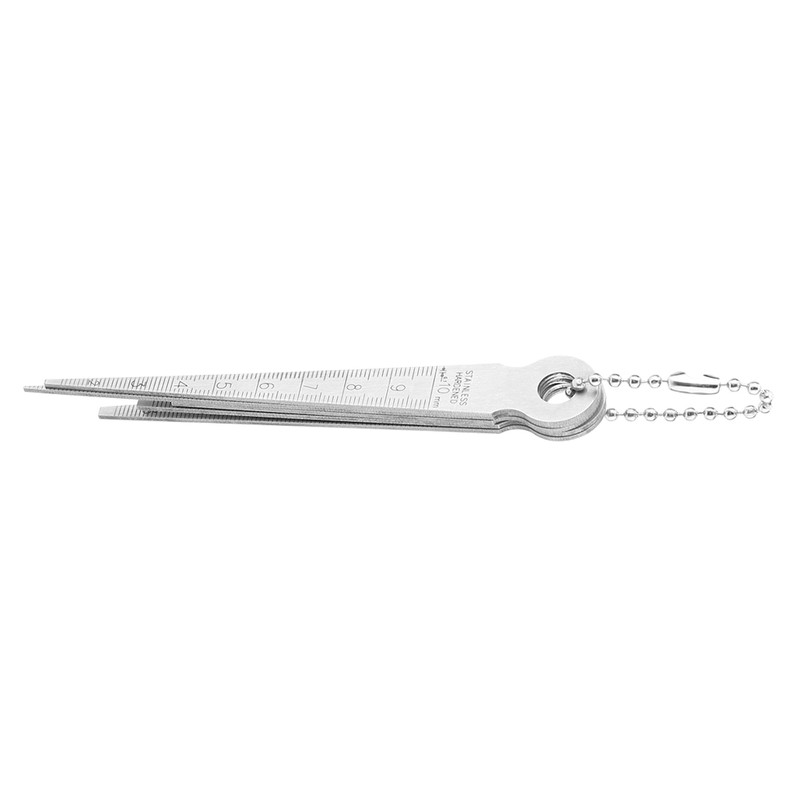 1 Set Stainless Steel Welding Taper Feeler Gauge Rulers Hole