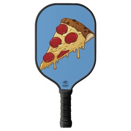 TigerTail Sports Pepperoni Pizza Colorful Design Pickleball Paddle, USA Pickleball Approved, Black Trim