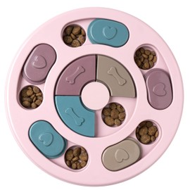 Educational Toy for Dogs, Pink, Interactive Game for Treats, Slow Eating, Unfolds Swears and Intelligence, Odour Toy for Small and Medium Dogs