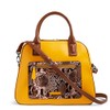 Vera Bradley Women's Bowler Satchel Maize with Python Print